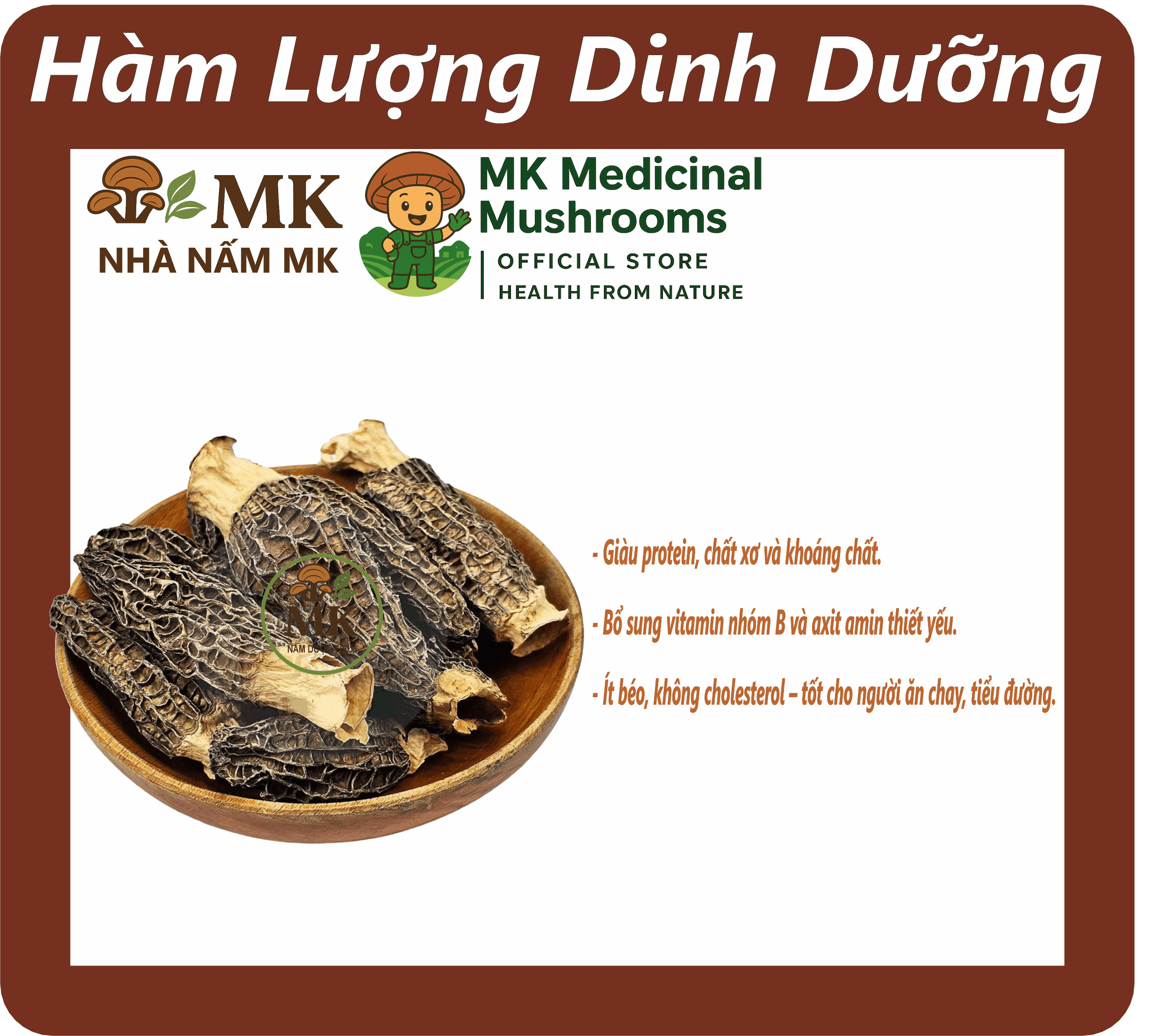 NẤM BỤNG DÊ KHÔ – NẤM MOREL KHÔ – NẤM DƯỢC LIỆU MK - Ảnh 6