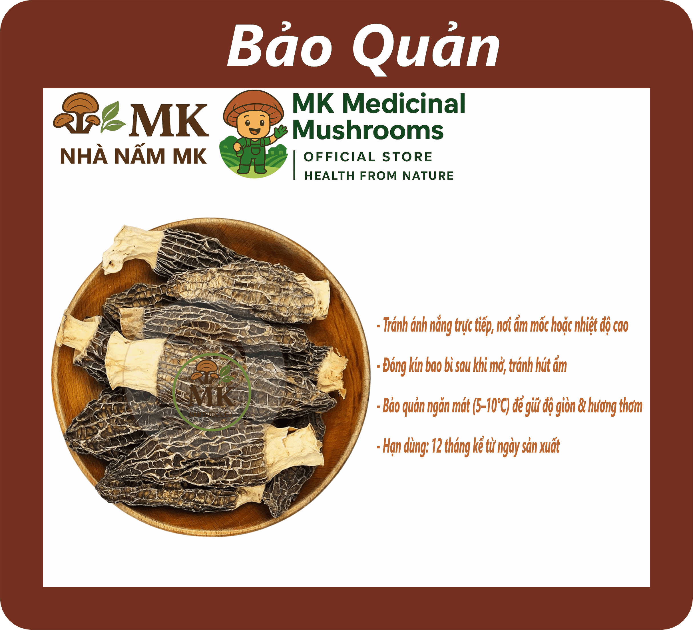 NẤM BỤNG DÊ KHÔ – NẤM MOREL KHÔ – NẤM DƯỢC LIỆU MK - Ảnh 5